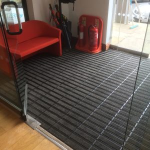 Milliken Commercial Mat Installted in an Entranceway