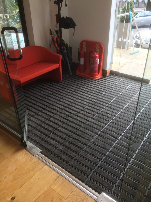 Milliken Commercial Mat Installted in an Entranceway