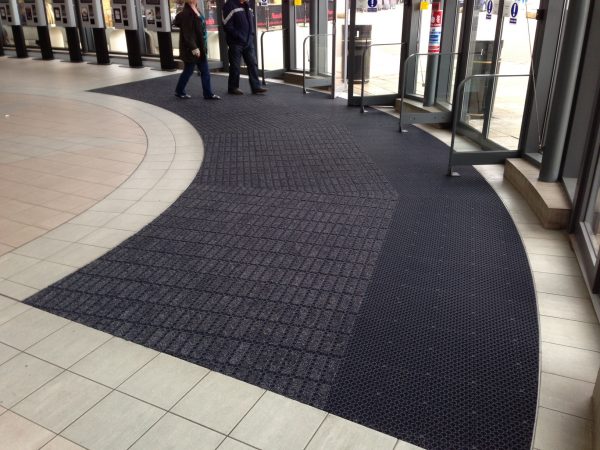 Milken Custom Shaped Entrance Mat Installed by UK Mats